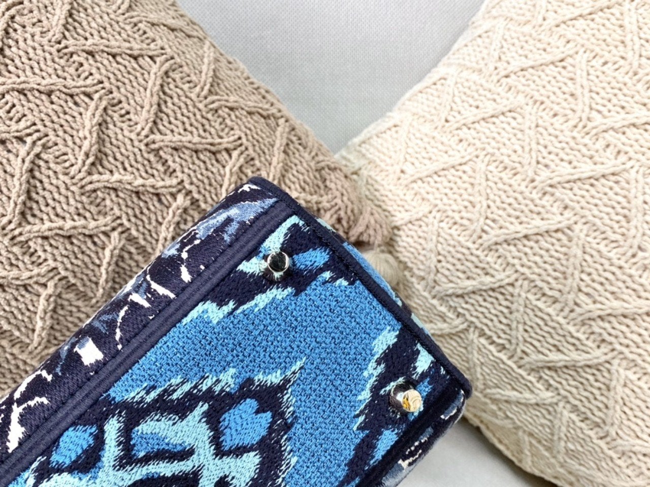 MEDIUM LADY D-LITE BLUE PALMS EMBROIDERY mysite